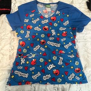 Seasame street scrub top